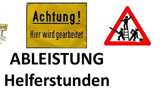 Listen für Helferstunden hängen aus